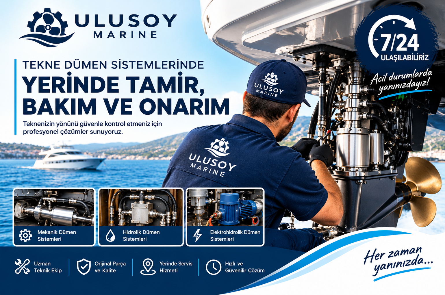 TEKNE DÜMEN SİSTEMLERİNDE YERİNDE TAMİR, BAKIM VE ONARIM